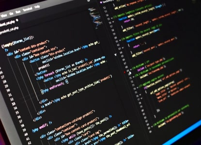 HTML and CSS code on screen